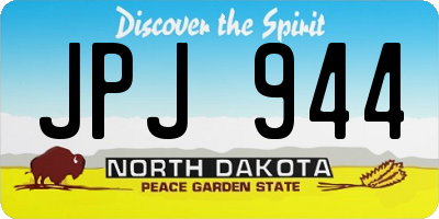ND license plate JPJ944