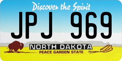 ND license plate JPJ969