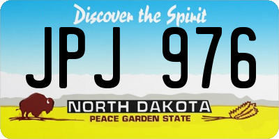 ND license plate JPJ976