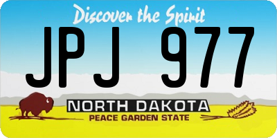 ND license plate JPJ977