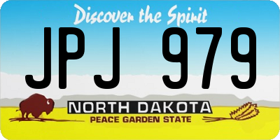 ND license plate JPJ979