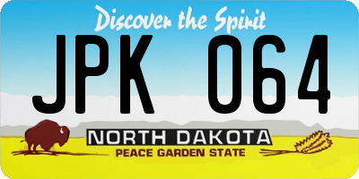 ND license plate JPK064