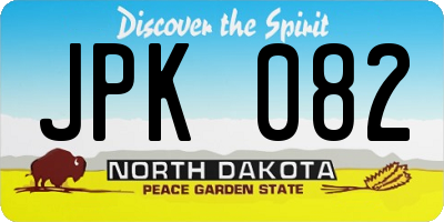 ND license plate JPK082