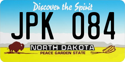 ND license plate JPK084