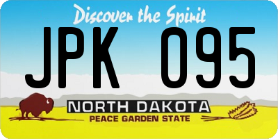 ND license plate JPK095