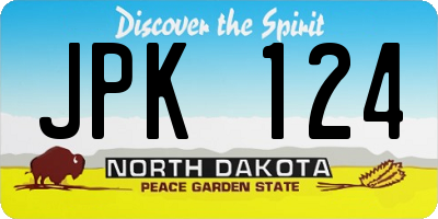 ND license plate JPK124