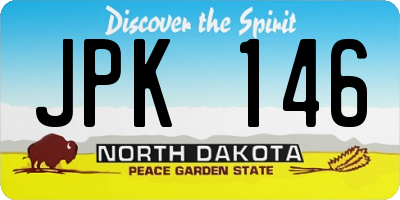 ND license plate JPK146