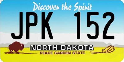 ND license plate JPK152