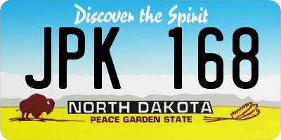 ND license plate JPK168