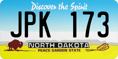 ND license plate JPK173