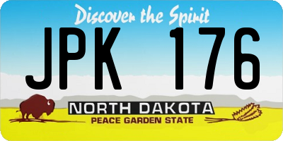 ND license plate JPK176