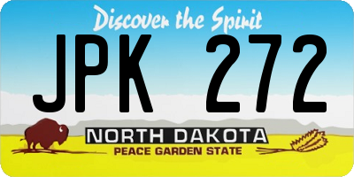 ND license plate JPK272