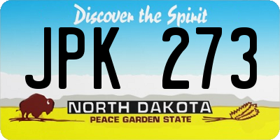 ND license plate JPK273