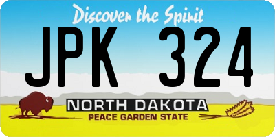 ND license plate JPK324