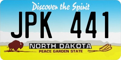 ND license plate JPK441