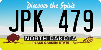 ND license plate JPK479