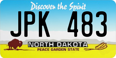ND license plate JPK483
