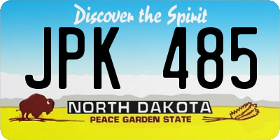 ND license plate JPK485