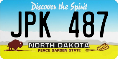 ND license plate JPK487