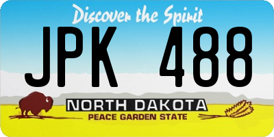 ND license plate JPK488