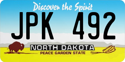 ND license plate JPK492