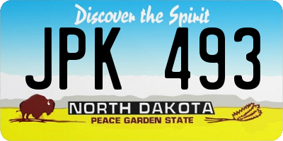ND license plate JPK493