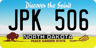 ND license plate JPK506
