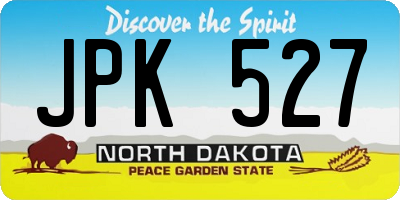 ND license plate JPK527