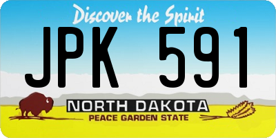 ND license plate JPK591