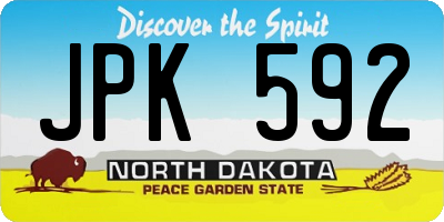 ND license plate JPK592