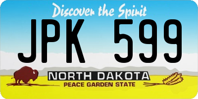 ND license plate JPK599