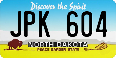 ND license plate JPK604