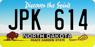 ND license plate JPK614