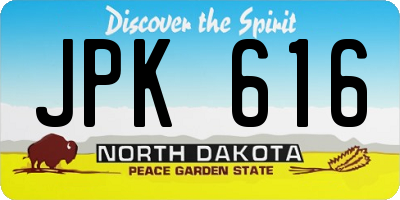 ND license plate JPK616