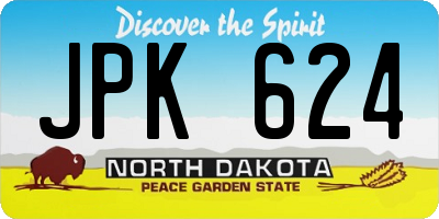 ND license plate JPK624