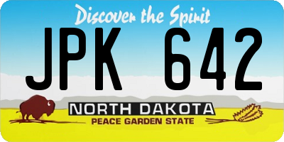 ND license plate JPK642