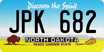 ND license plate JPK682