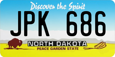 ND license plate JPK686