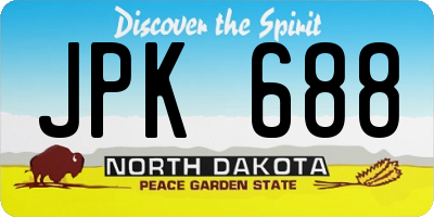 ND license plate JPK688
