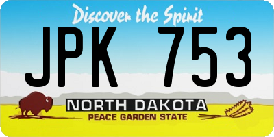 ND license plate JPK753