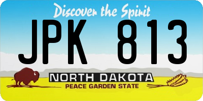 ND license plate JPK813