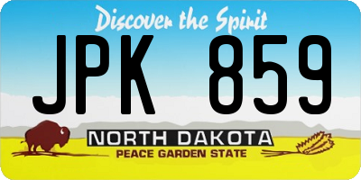 ND license plate JPK859