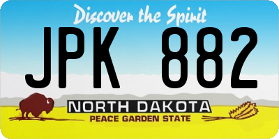ND license plate JPK882