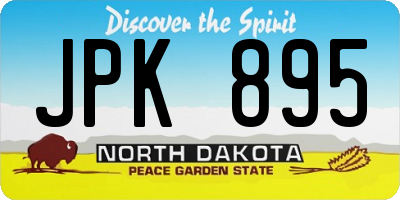 ND license plate JPK895