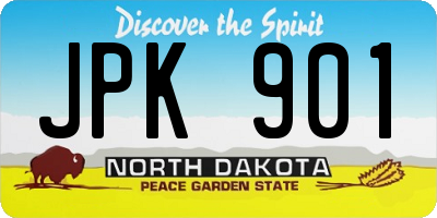 ND license plate JPK901