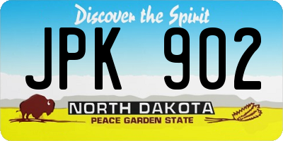 ND license plate JPK902
