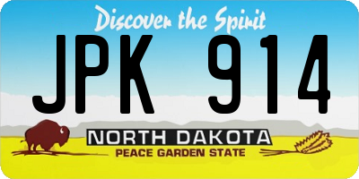 ND license plate JPK914
