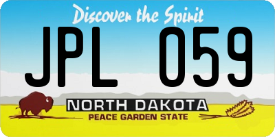 ND license plate JPL059
