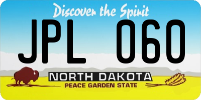 ND license plate JPL060