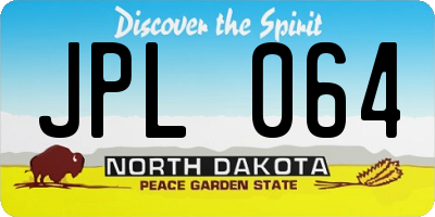 ND license plate JPL064